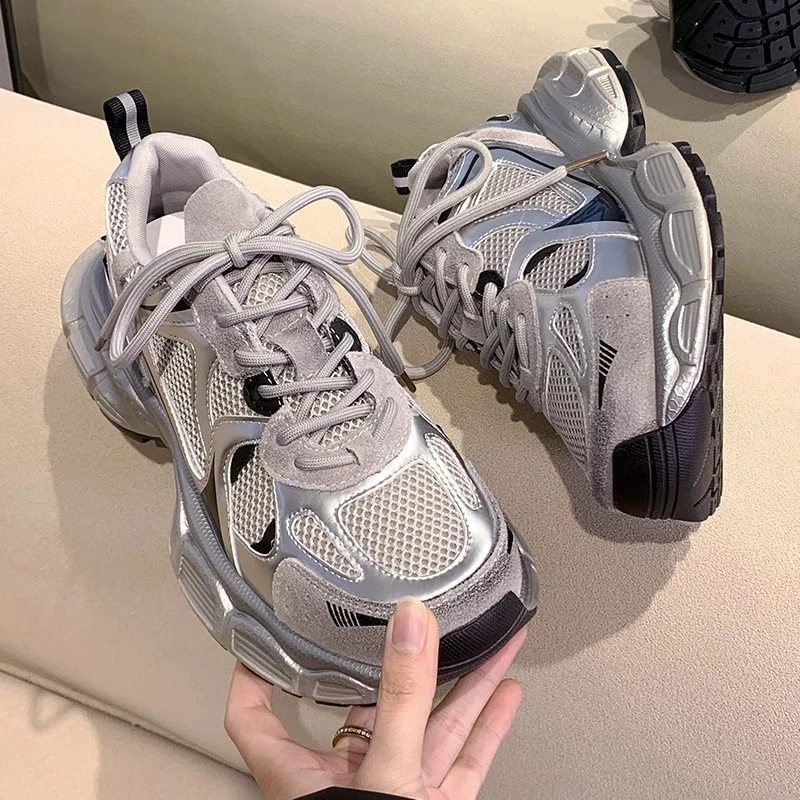 Retro Daddy Shoes Thick-Soled Heightening Casual Sports Shoes Women's Shoes