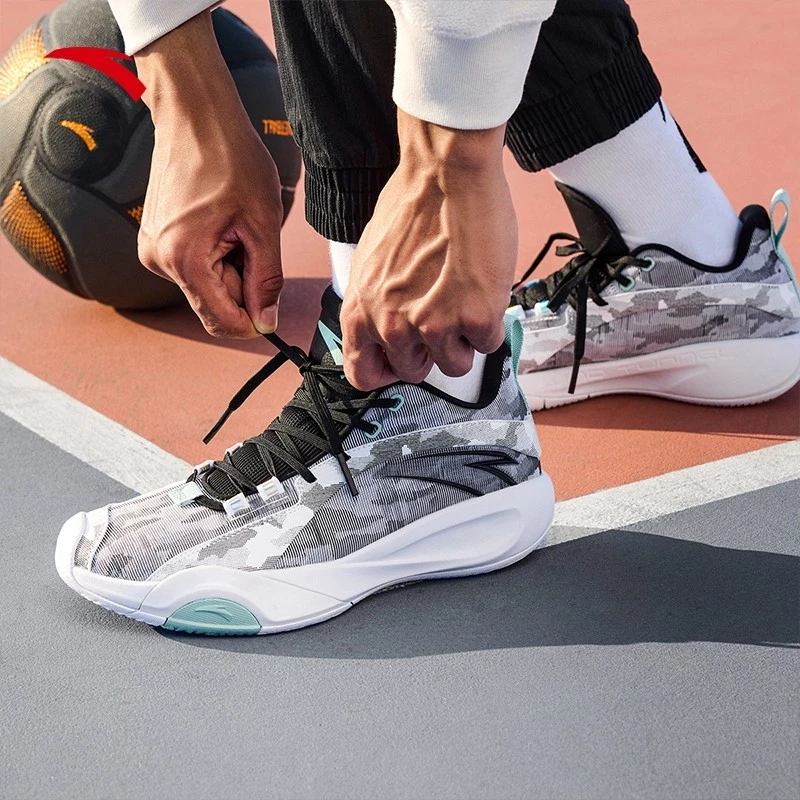 ANTA Men Wind Tunnel 4 Basketball Shoes 1124E1605-3 -WHITE/GREY/BLACK (Kasut Bola Keranjang Lelaki)