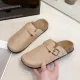 Shoes Women Mules Slip-On Potato Style Half Slippers Wooden Grain Sole Design Kasut Selipar Tutup Tumit Perempuan 139