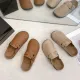 Shoes Women Mules Slip-On Potato Style Half Slippers Wooden Grain Sole Design Kasut Selipar Tutup Tumit Perempuan 139