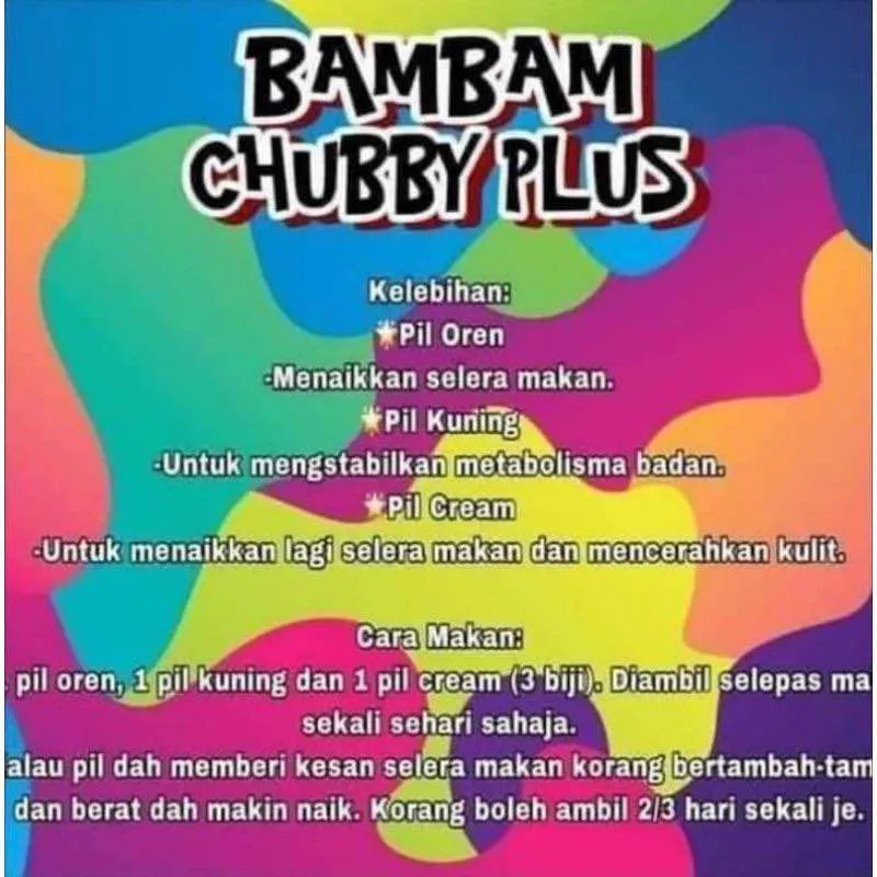 CHUBBY BOOSTER PLUS UBAT GEMUK VITAMIN GEMUK ORIGINAL READYSTOCK