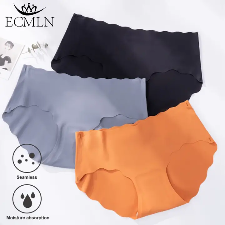 ECMLN Seamless Panty for Women Silk Lingerie Invisible Intimates Sexy Comfortable Female Briefs