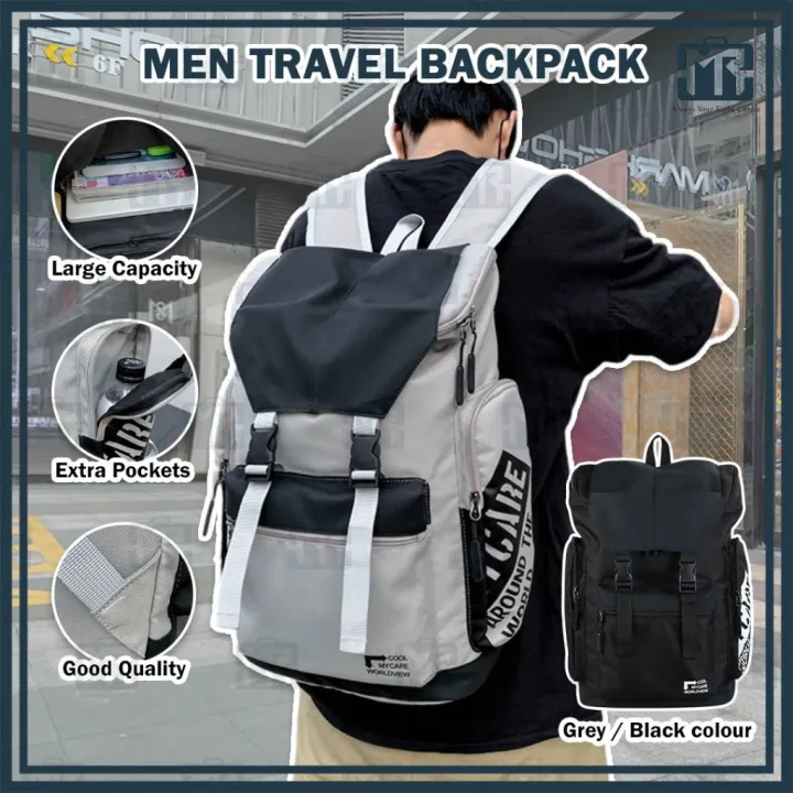 BACKPACK Korean Trendy Bag Men Casual Travel Bag Outdoor Large Capacity School Bag Bussiness Backpack Beg Sekolah双肩旅行背包