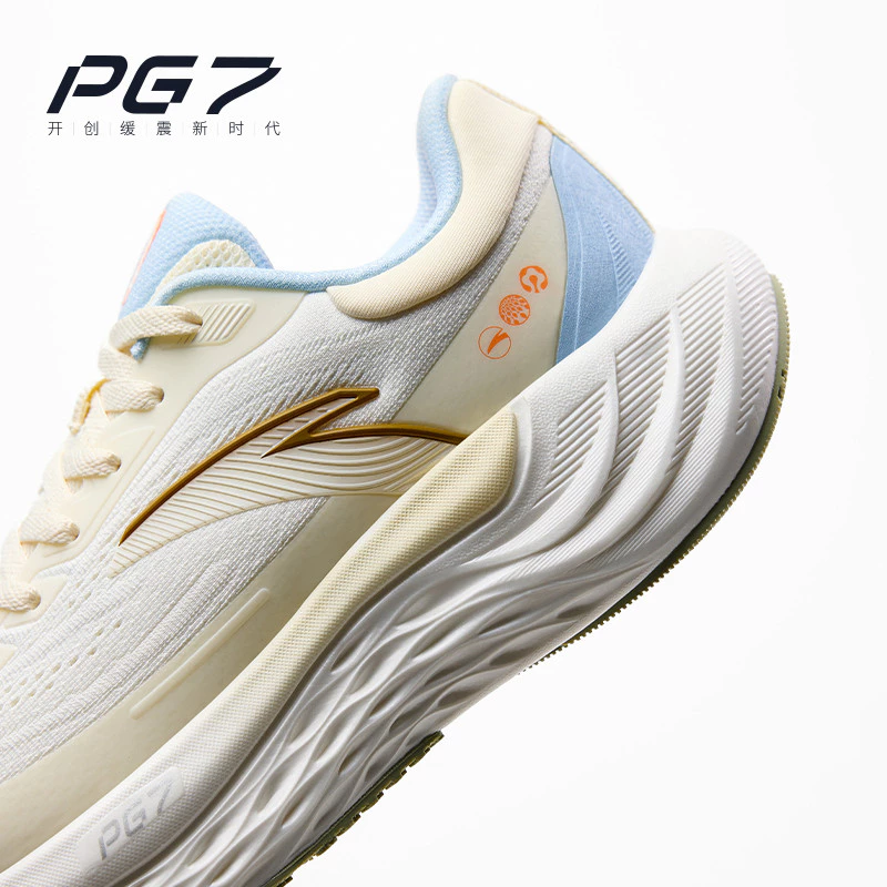 ANTA Women PG7 Travel Running Shoes 1224F5546-3 -Light Off White /Ivory White/Blue (Kasut Larian/Kasut Joging Perempuan)