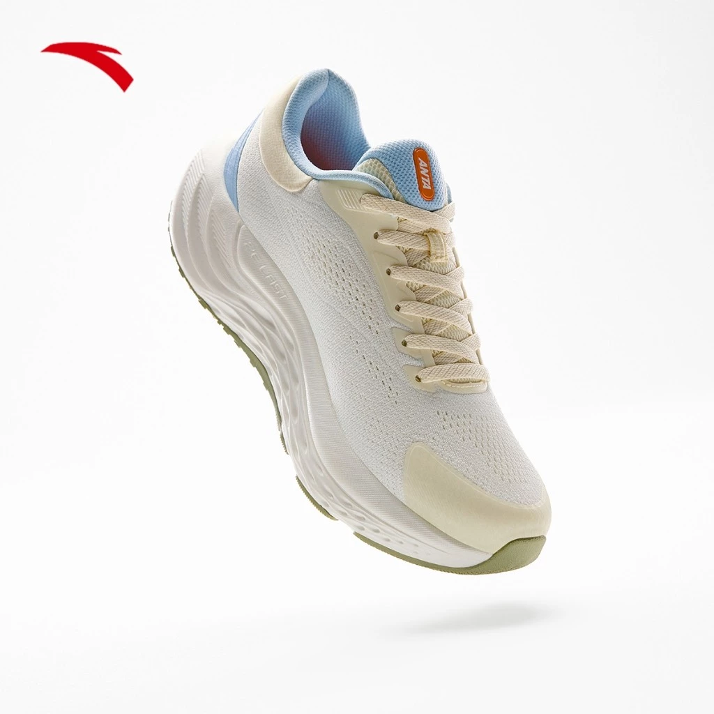 ANTA Women PG7 Travel Running Shoes 1224F5546-3 -Light Off White /Ivory White/Blue (Kasut Larian/Kasut Joging Perempuan)