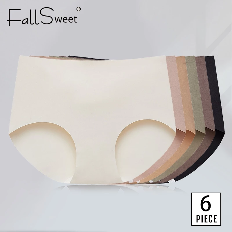 FallSweet 6Pcs/Set M-2XL 7A Mulberry Silk Panties Women