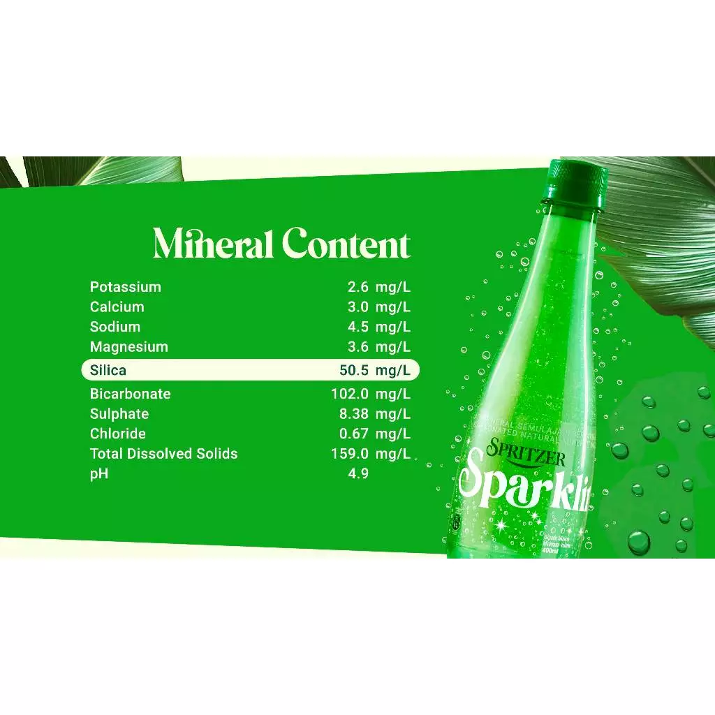 Spritzer Sparkling Natural Mineral Water (400ML X 24)