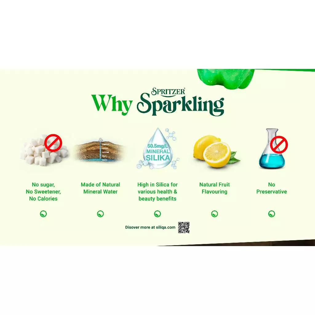 Spritzer Sparkling Natural Mineral Water (400ML X 24)