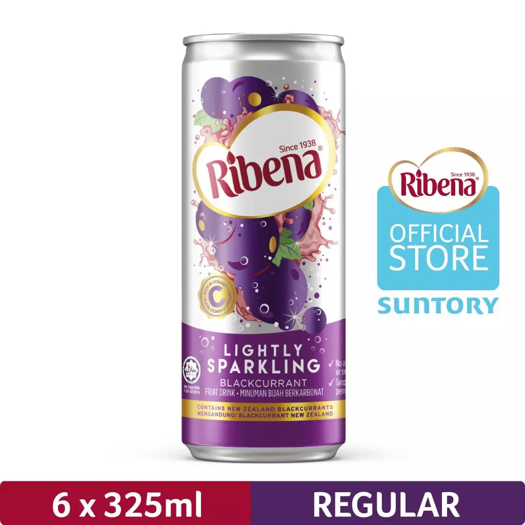 (Bundle of 6) Ribena Sparkling Can Regular 320ml