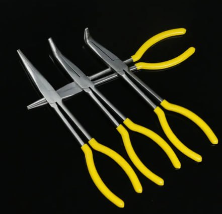 【🇲🇾Stock 】11 Inch Long Nose Pliers O 25 45 90 Degree Ring Stainless Steel Super Long Nose Pliers Multifunctional DIY Tools For Jewelry Making Playar Muncung Tirus