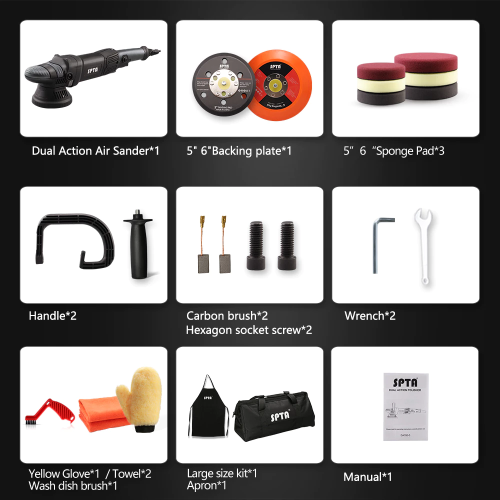 Spta 5inch 780W orbit ring,two actions.Automatic polishing machine 15 mm. Home Polishing DIY Polishing Wax Polishing Kit