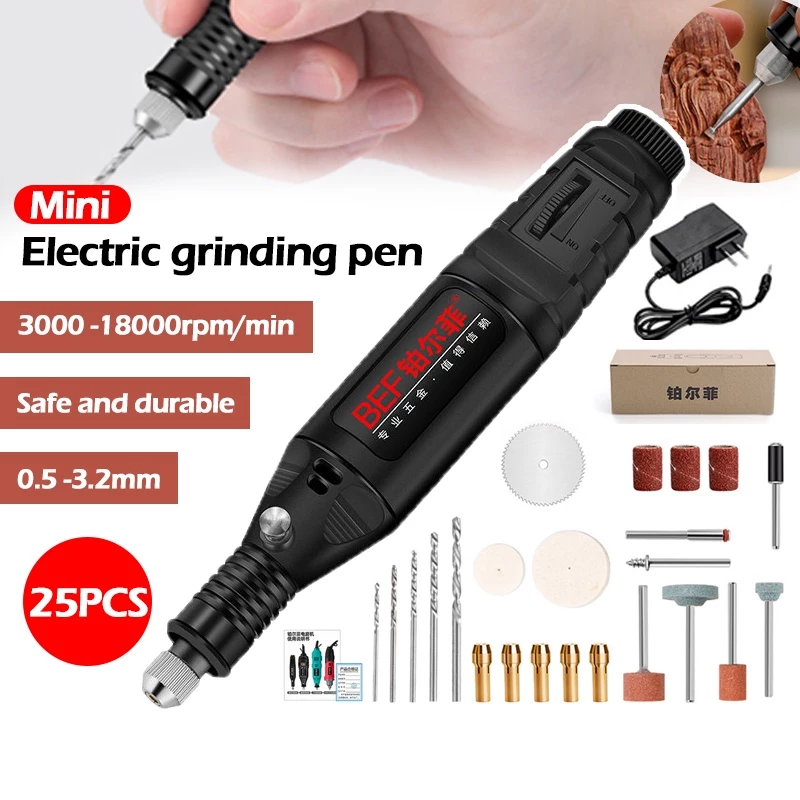 12V DC Grinder Tool Mini Dremel Drill Electric Grinding Set Milling Polishing Drilling Cutting Engraving Accessories 电磨笔