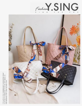 Dawaar Beg Tangan Wanita Bahu Jinjing Silang ( Scarf Travel Dinner Office Tote Shoulder Women Handbag ) 5G4