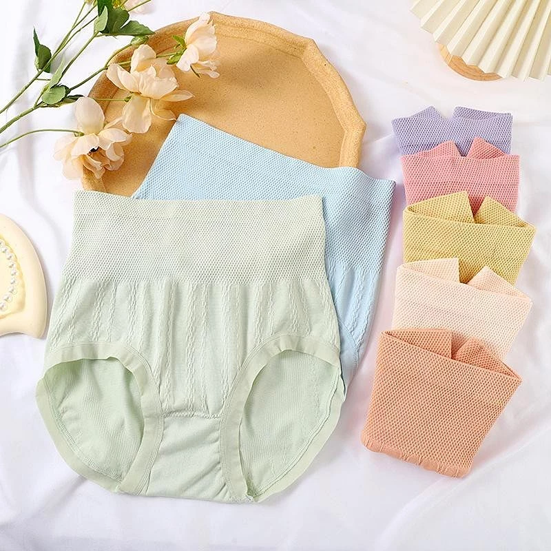 7pcs Women's Plus Size Underwear | High-Waist Panties | Slimming | Seluar Dalam Wanita