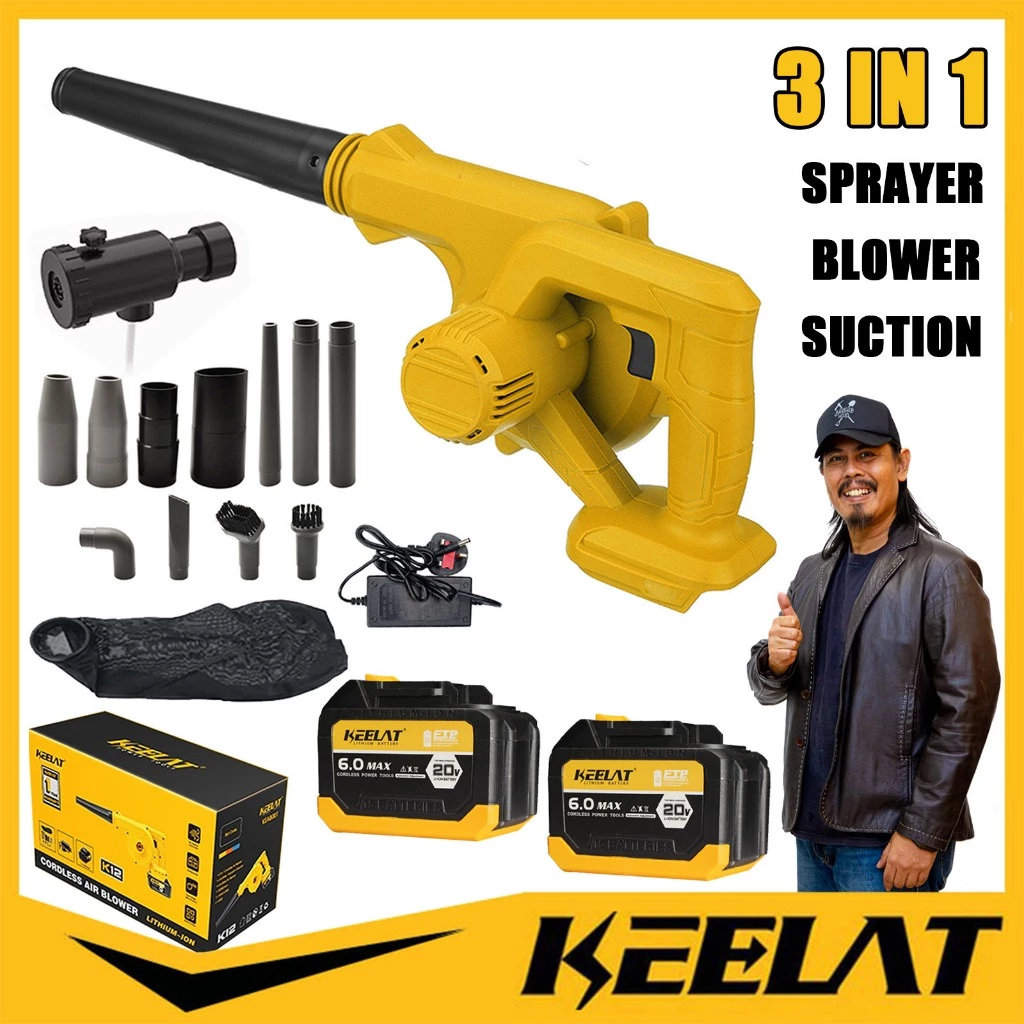 keelat Air Blower Cordless Cleaner Wireless Blower Dust Leaf Collector Blowing Sweeper Car Dust Removal Tool Vacuum Dust