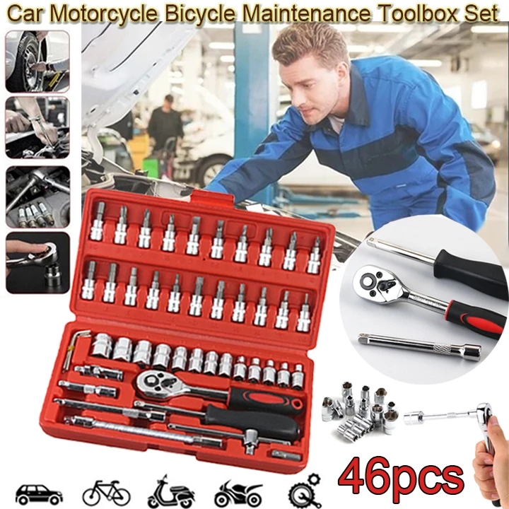 108 pcs Household Professional tool box set Mechanical tool set Repair tool kit with screwdriver/hammer/tape measure/wire plier