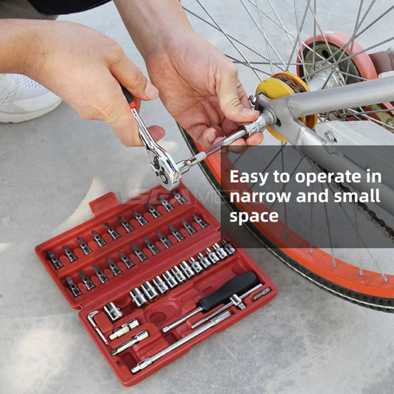 108 pcs Household Professional tool box set Mechanical tool set Repair tool kit with screwdriver/hammer/tape measure/wire plier