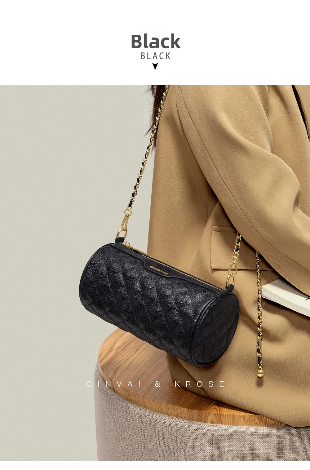 CinvaiKrose | Women's 2025 New Small Chanel Style Chain Shoulder Crossbody Bag