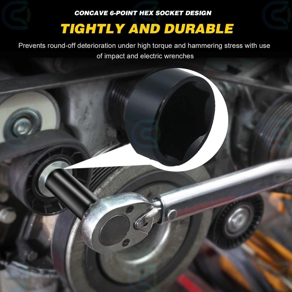 10PCS 1/2 Inch Long Impact Socket Set Black Deep Box Set Tool Set Converter Reducer 8mm - 24mm Socket Wrench Set Tool 套筒