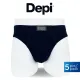 (5 Pcs) Depi Men’s Brief Underwear 100% Cotton | Assorted Colors | Soft & Breathable | 1BB1501