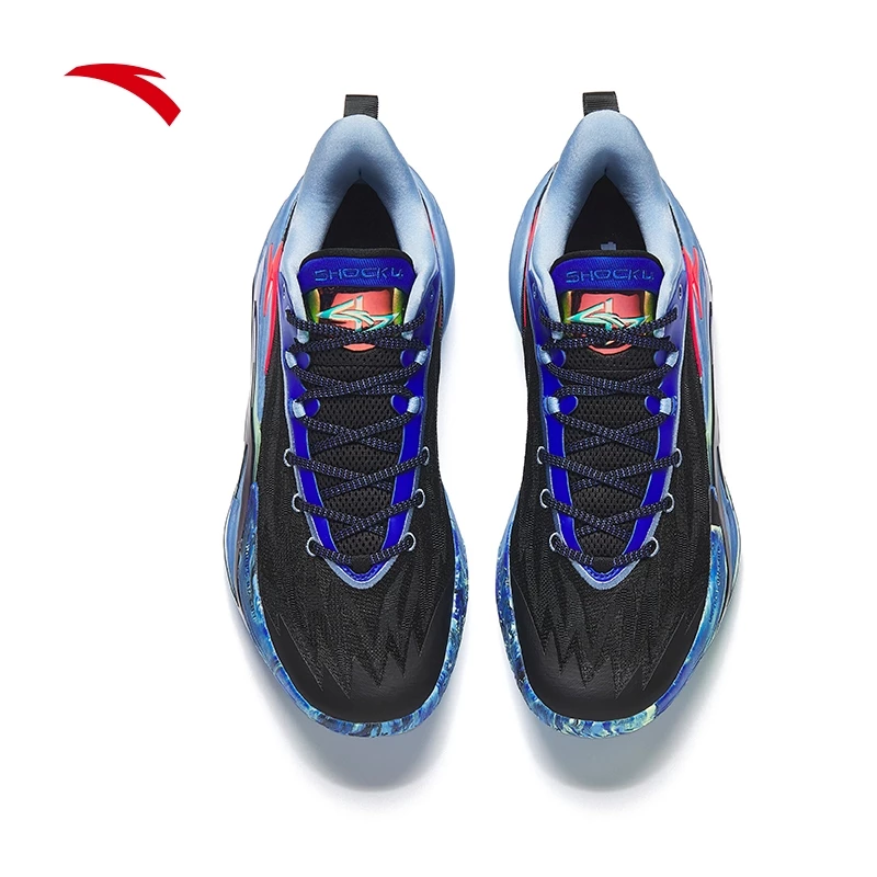 ANTA Men SHOCK WAVE 7 Basketball Shoes 1125C1126-1 -BLACK/BLUE/BLUE (Kasut Bola Keranjang)