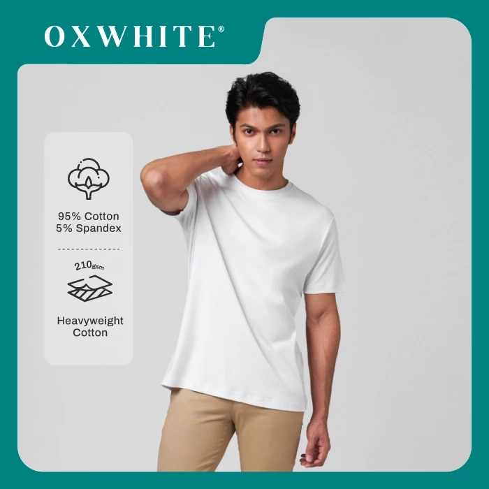 Oxwhite Men Premium Cotton Crew Neck Round Tee