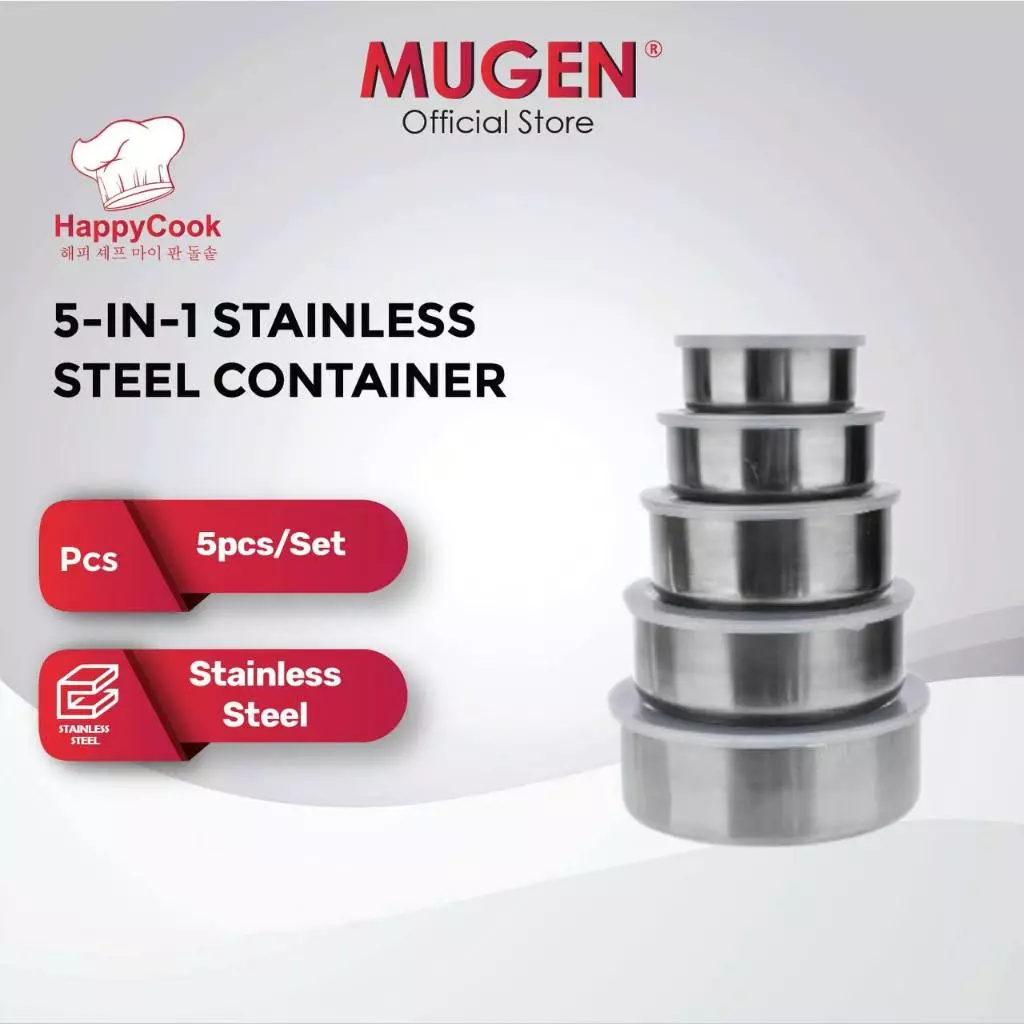 5 in 1 Protect Fresh Box High Quality Stainless Steel Ware Multiple Food Container Storage Lunch Box