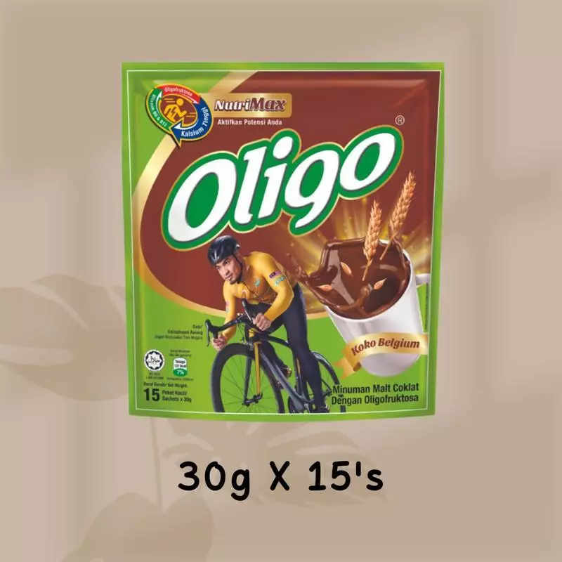 Oligo Chocolate Malt Drink with Oligofructose -850g/ 30g x 15 Sachets