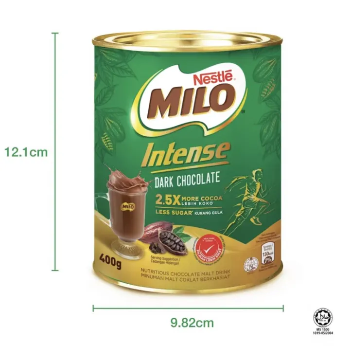 MILO Intense Dark Chocolate Tin 400g (Halal)