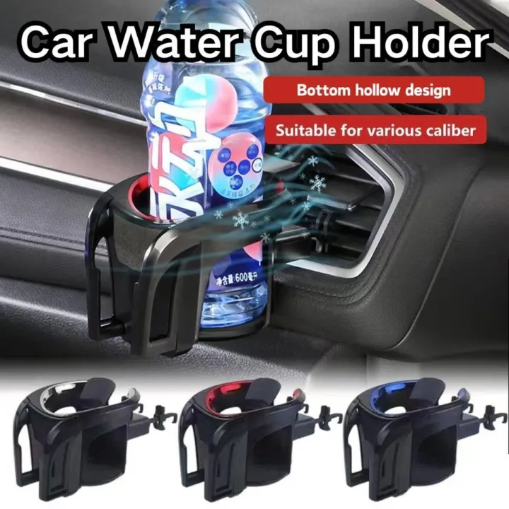 2-in-1 Universal Car Cup Holder Expander with Phone Holder - 360° Rotation Adjustable Drink Caddy for Cups & Glass Bottles, Automotive Accessory
