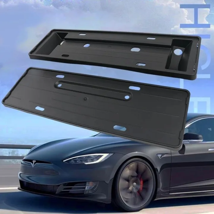 PA Premium Tesla Car Number Plate / Licence plate Frame Model 3 2024 highland Model Y Car Interior Decoration Supplies