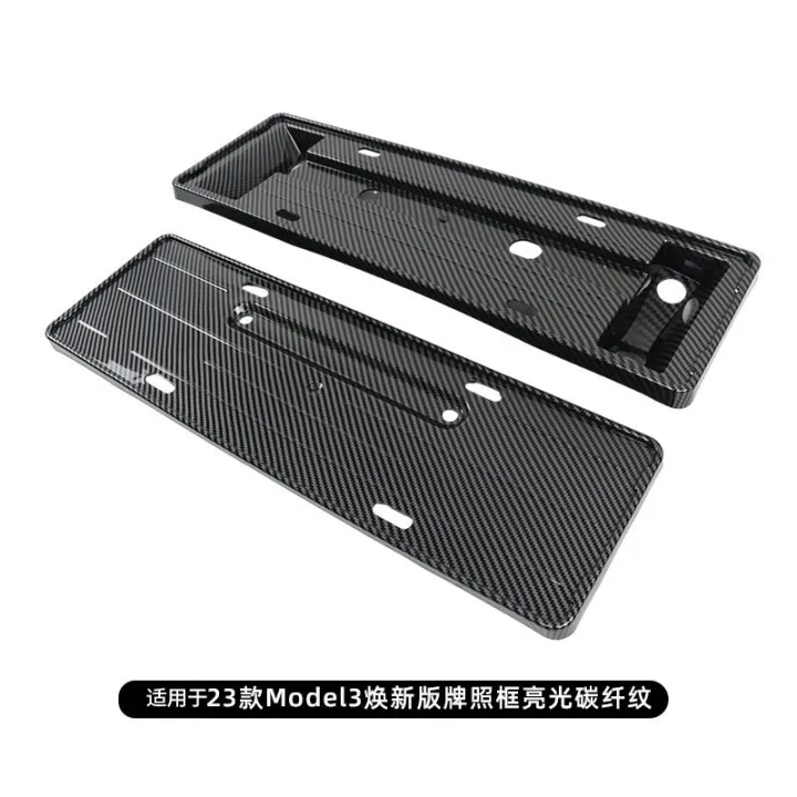 PA Premium Tesla Car Number Plate / Licence plate Frame Model 3 2024 highland Model Y Car Interior Decoration Supplies