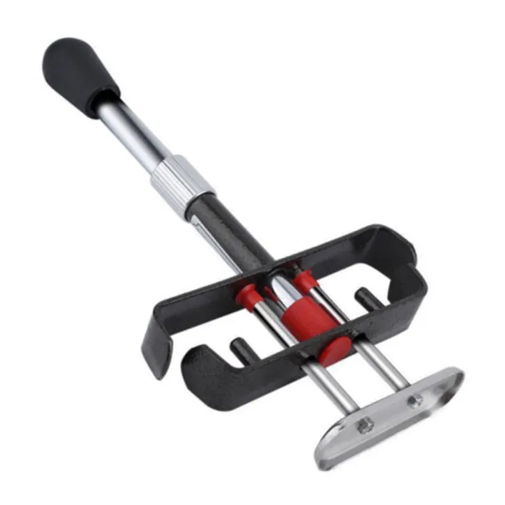 Car Anti-Theft Lock Retractable Foot Pedal Clutch Lock Heavy Duty Brake Pedal Lock with 3 Keys for Car Truck SUV Van