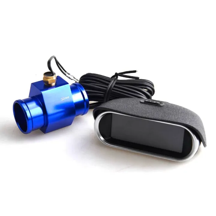 Smith Tools Auto LCD Water Temperature & Voltmeter Gauge 2 in 1 With Joint Pipe Adapter 1/8NPT OD 26MM-40MM