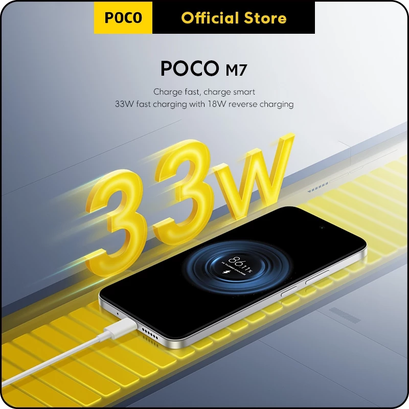 POCO M7 | 6.9'' FHD+ display/7000mAh battery/50MP AI dual camera/200% volume boost/NFC/smartphone
