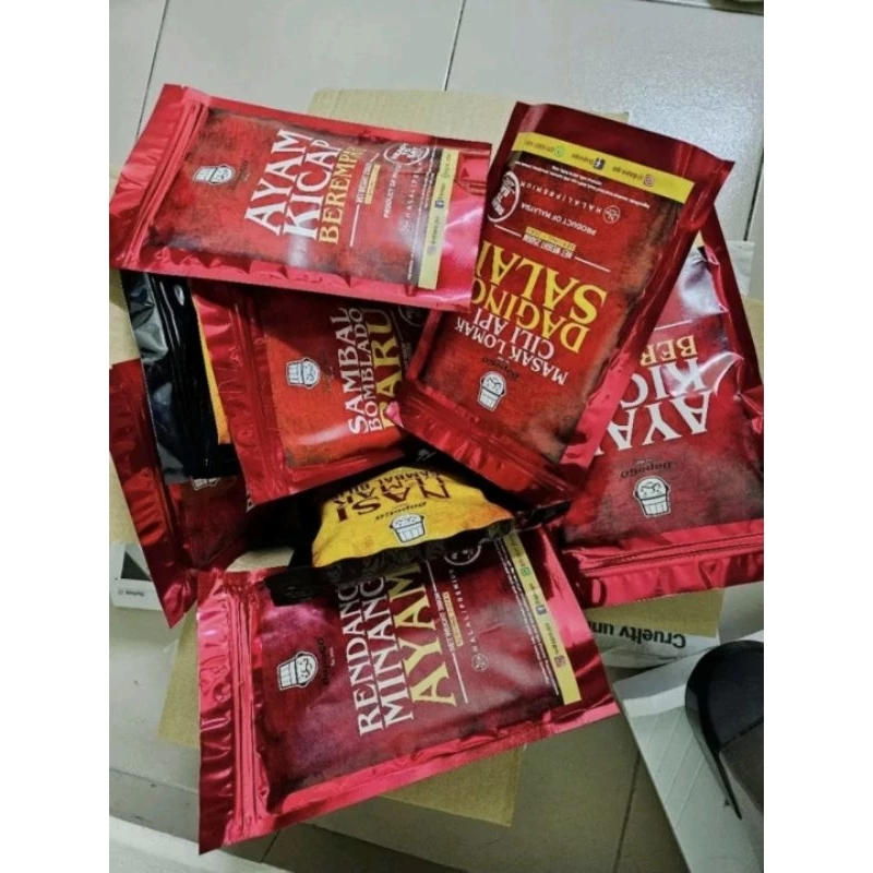 DAPOGO Rendang Minang Ayam (200gm) | Ready to Eat (RTE) | Instant Meal Lauk Ekspress | MRE buka paket &mkn | Travel Food