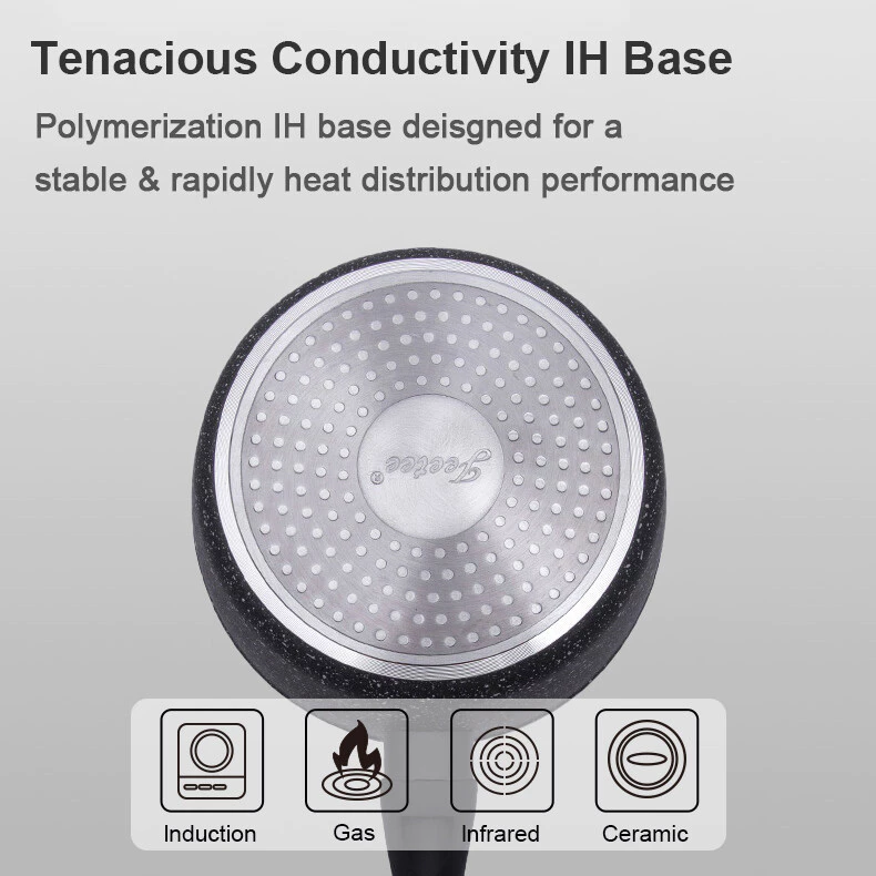 Non stick Frying pan Composite Diamond Coating Kitchen Iron Frying Pan With cover 32/34CM