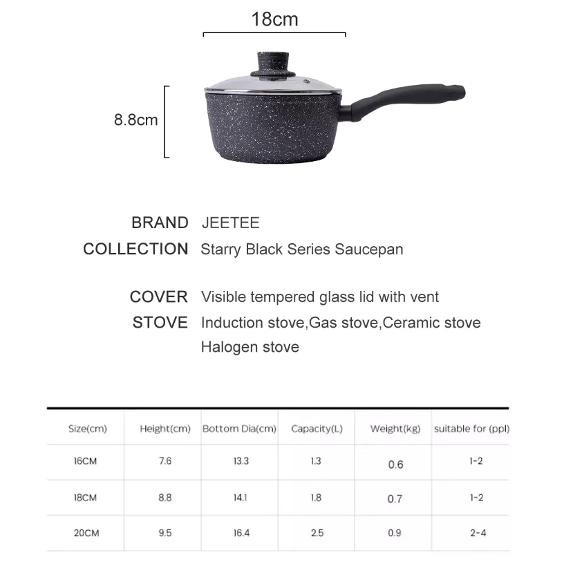 Non stick Frying pan Composite Diamond Coating Kitchen Iron Frying Pan With cover 32/34CM