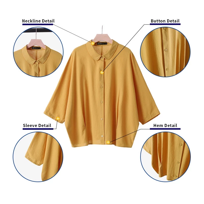 ZANZEA Women Daily Retro Casual Loose Long Sleeve Solid Color Blouse