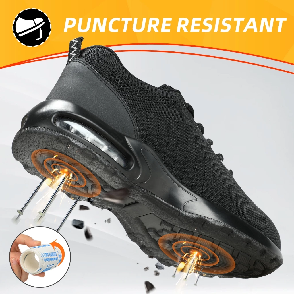 GUYISA safety shoes steel toe low-cut anti smashing light breathable and puncture work shoes CN35-50 9192