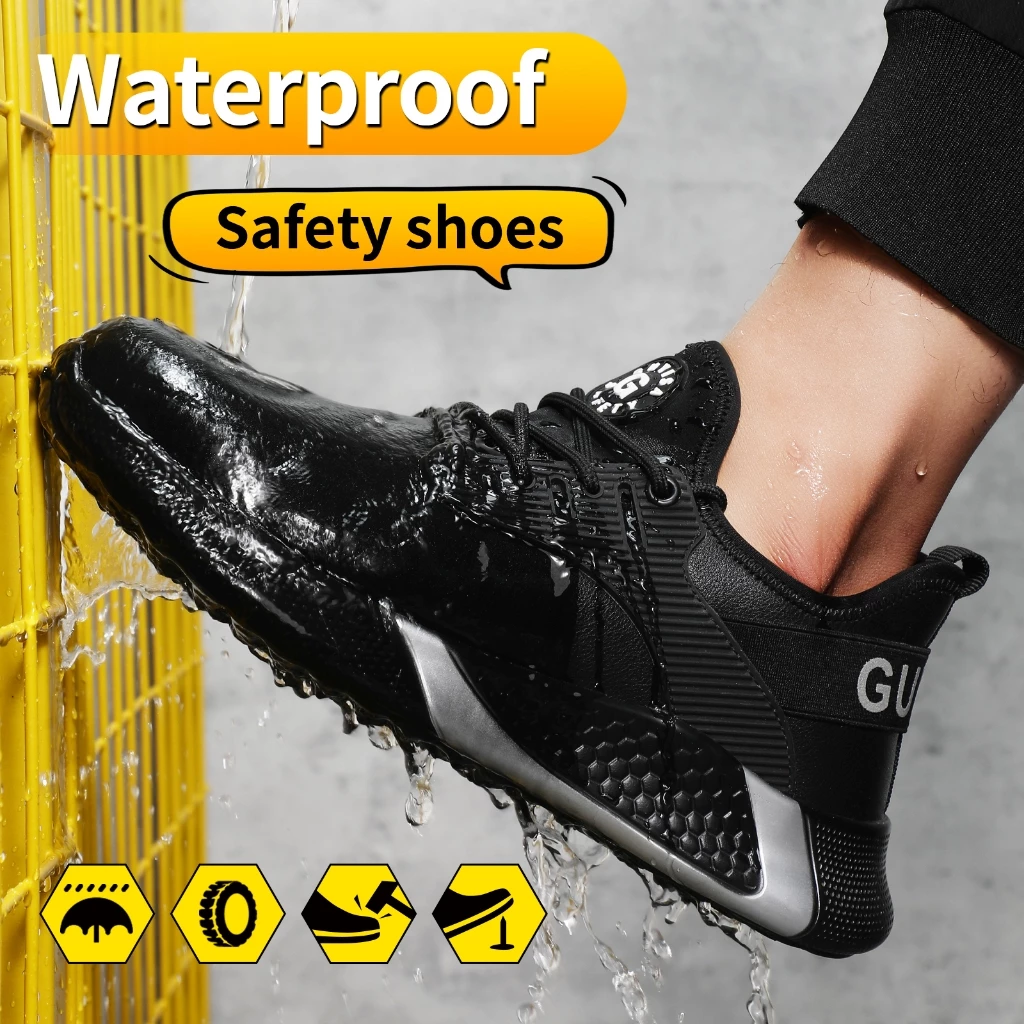 GUYISA safety shoes steel toe low-cut anti smashing light breathable and puncture work shoes CN35-50 9192