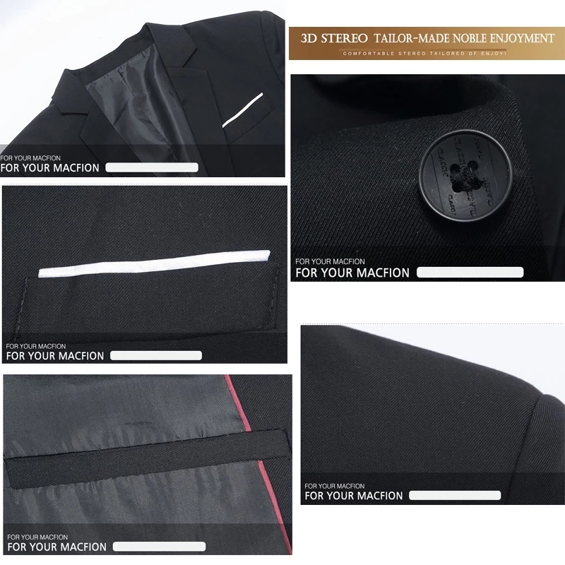 Black Lapel Tuxedo Pants & Vest / Wedding Suit / slimfit men's suit