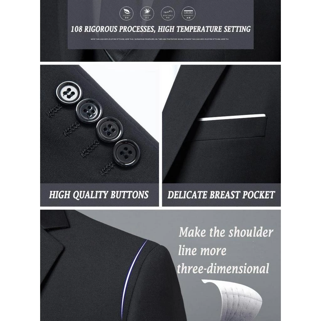 Black Lapel Tuxedo Pants & Vest / Wedding Suit / slimfit men's suit
