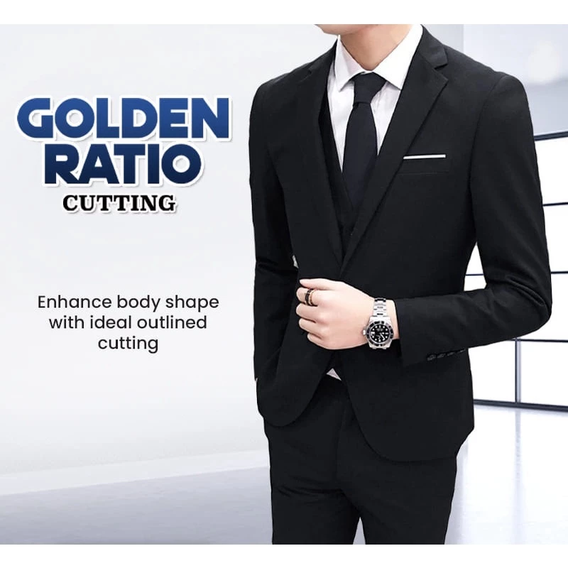 Black Lapel Tuxedo Pants & Vest / Wedding Suit / slimfit men's suit