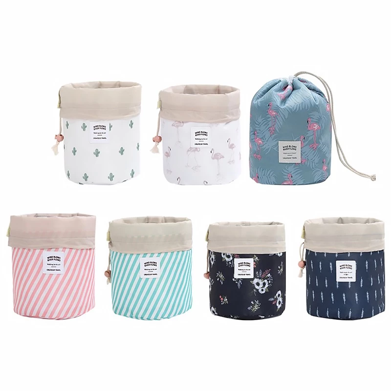 Cylinder Easy Carry Display Access Friendly Storage Women Bag Perfect Keeping Skincare Makeup Facial