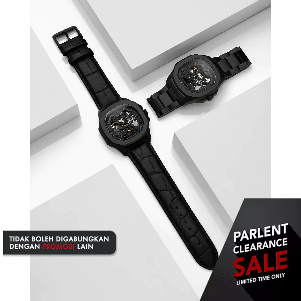 Jam Tangan Lelaki Parlent Gallant Lite Black