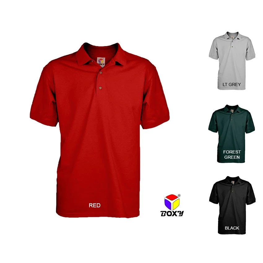 Boxy Baju Microfiber Unisex Berkolar Dri Fit Lengan Pendek | Microfiber Dri Fit Unisex Polo Shirts Short Sleeve