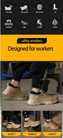 Labor Protection Shoes Summer Breathable Mesh Surface Non-Slip Wear-Resistant Construction Site Work Thick Bottom Daddy Tide