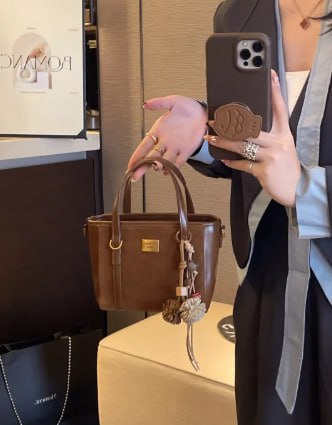 Leather Tanned Satchel Shoulder Bag