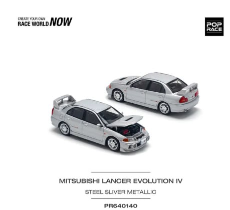 POP RACE 1/64 #640165 MITSUBISHI LANCER EVOLUTION IV - WINNER RALLY DE CATALUNYA 1997